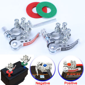Auto Battery Terminal Connectors Positive Negative Car Battery Terminals Clamp Connector Quick Release Disconnect