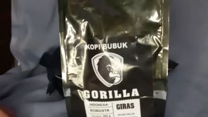 Kopi Bubuk Tubruk 500 325 160 Gram 1 Kg Gorilla Giras Java Robusta  Warkop Kemasan Kecil Besar Pouch Murah Murni Gilingan Halus