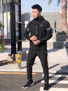 ชุดเหงื่อสำหรับผู้ชายชุดติดตามเหงื่อออกอย่างรวดเร็วแจ็คเก็ต (สีเขียว)