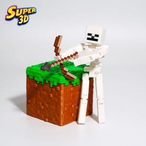 MyWorld Steve Action Figure Model War Gods Blade 3D Printed Detachable Toy Collectible Jointed Armatures Gaming Figurine