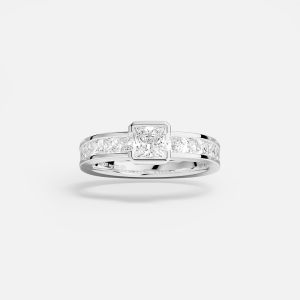 Classic Square Stacking Geometry Ring