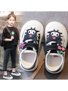 Kurumi Girls Canvas Shoes Sporty Kindergarten Indoor Shoes Princess Style Magic Tape Closure Low Cut Casual All Season Footwear