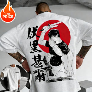 Bandai | Fushiguro Toji Jujutsu Kaisen Men Harajuku 2026 Summer Vintage T-Shirt Loose Oversized Women Streetwear Casual Short Sleeve Tee