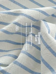 Kiss Dear | Cotton 100% Dormitory Single Blue Stripe Sheet