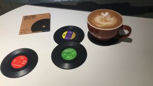 6PCS/Set Coaster Tatakan Gelas Anti Selip Record Tea Coaster Tahan Panas