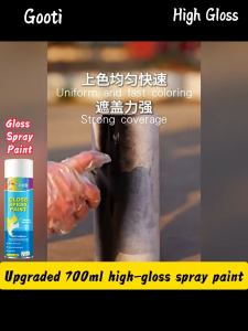 ⚡High Gloss⚡Upgraded Multi-Purpose Self Spray Paint 700ml – Fast Rust Removal Anti-Rust Corrosion-resistant Waterproof Odorless for Wood Metal Glass Concrete Walls Car & Railings Rust Remover for Steel & Aluminum Alloy Metal Silver Spray Paint