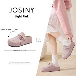 Josiny | Thick Sole Womens Birken Style Slip-On Slippers for Autumn