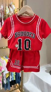 setelan jas anak laki usia 0-4 tahun Jersey basket dengan nomor Anak laki-laki musim panas Lengan Pendek pakaian Bernafas Berkualitas tingg
