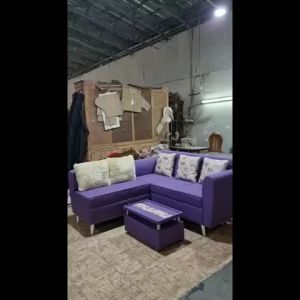 KUALITAS TOP!!! Sofa L Putus Retro / Sofa Minimalis Kaki Kayu