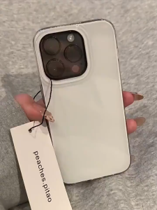 Simple white IMD hard case for iPhone 11 12 13 14 15 16 Pro Max Plus Solid color anti fall protective cover for iPhone13 case