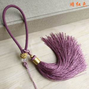 DIY Ornament Accessories High-Grade Ice Silk Handle Keychain Tassel Chinese Knot Automobile Hanging Ornament Tassel Fringe