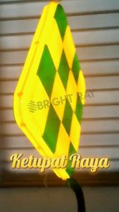 2026 Lampu Ketupat Raya Besar Lampu Raya Aidilfitri Panjang 90cm Lampu Lip Lap Ramadan Ketupat Raya LED Dekorasi Rata