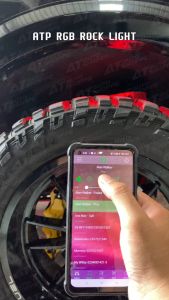 ATP RGB Rock Lights With Wireless App Control Underbody Music Light 4 Pods (4 Pieces) For Jeep SUV Pickup Truck Car