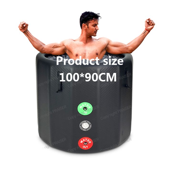 2024 Outdoor Bathtub Foldable Bath Bucket PVC Hot Ice Bath Therapy