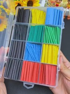 530ชิ้น ชุดท่อหดความร้อนสำหรับสายไฟท่อหดความร้อนสำหรับอุตสาหกรรมสำหรับสายไฟ ชุดพันสายไฟ ท่อต่อสายไฟ เครื่องมือซ่อมสายไฟ