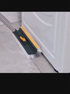 4 in1 Upgrade Floor Cleaning Brushes Removable Rotatable Household V-Bristles Long Handle Floor Scrub Brush with Small Clips Widely Used Variety Of Kitchen Swimming pool Bath Lobby Deck Garage Windows Crevice Brush