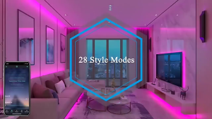 LED USB Strip Lights พร้อมรีโมท 24 คีย์และบลูทู ธ การควบคุม 1m/3m/5m