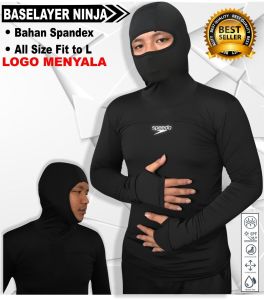 Baju Jersey mancing lengan panjang model ninja penutup kepala - kaos renang pelindung panas