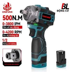 Máy Vặn Bu Lông Dùng Pin Không Chổi Than ONEVAN 800W Đầu 1/2 Inch Cầm Tay Dùng Pin Lithium-Ion Dành Cho Sản Xuất Thương Mại