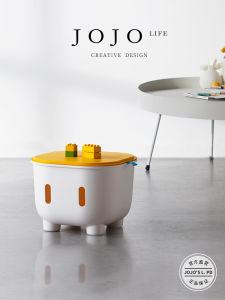 Mr. Grocery JOJOS L. PD. Storage Stool Dual Color Baby Toy Snack Storage Bench Modern Simple Square Plastic Childrens Room