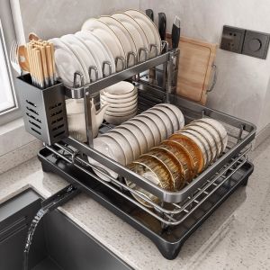 TEKANAI | Double Layer Stainless Steel Dish Drainer