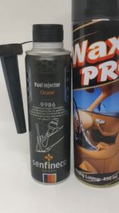 SENFINECO 9986 300ml VỆ SINH ĐẦU KIM PHUN XE Ô TÔ MÁY XĂNG VÀ CHAI LÀM SẠCH GHẾ DA WAX PRO 550ml (Fuel Injector Cleaner 9986 300ml and Wax Pro Leather Chair Cleaner 550ml)