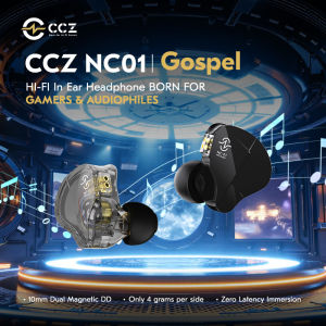 CCZ NC01 In Ear Earphones DD HiFi Bass Earbuds High Sound Quality Monitor Headphones Ultra-lightweight Noise Cancelling Headsets
