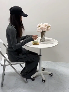 LALA Coffee Table With Pulley Adjustable Lifting Table Mobile Convenient Sofa Side Table Multifunctional Roda Meja Lift Boleh Laras Meja Sofa 可移动升降茶几