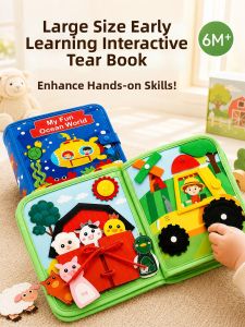 Tear Resistant Biteable Cloth Book For 6 Months Baby