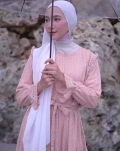 Aisyah Dress Borkade Pesta Anggun dan Lebaran