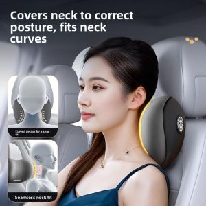 MONLEYTA | Car Neck Support Pillow Memory Foam Seat Cushion Vehicle Interior Headrest Waist Rest Set Automobile Headrests Polyester Fiber