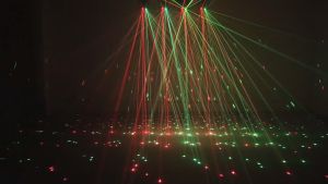 New Laser RGBW LED Spider Moving Head Beam Stage Lights Sound Activated DMX-512 Control Disco Stage