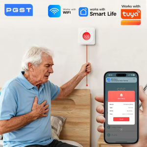 WIFI Zigbee Buttontons SOS Push-button Work with Tuya Telephone Home Alarm Security Protection Emergency for Elderly Emergenc