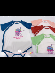 Bộ body chip cài chéo BENTY in hình bạch tuộc BT078 mềm mịn mát bodysuit an toàn cho da nhạy cảm