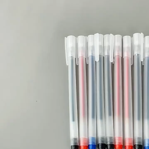 100pcs / 50pcs Smooth Writing Gel Pens Set with Frosted Plastic Body 0.5mm Transparent Pen