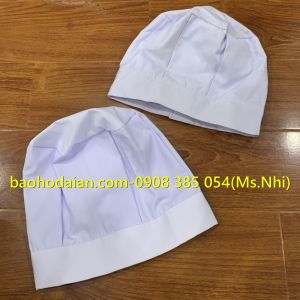Nón đầu bếp vải kaki cotton cao cấp dày dặn