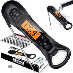 Nhiệt Kế Đo Thịt Kỹ Thuật Số Đọc Tức Thì Để Nấu Ăn Nhanh Chóng Và Chính Xác Với Đèn Nền Nam Châm Hiệu Chỉnh Dụng Cụ Nhà Bếp