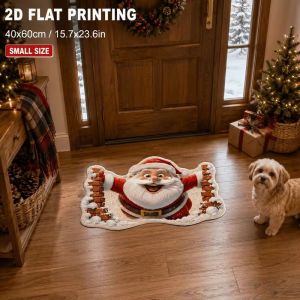 VIKAMA Creative Christmas-Themed Rugs: Warm and Comfortable Entryway Mats and Decorative Bathroom Mats for Home Decor