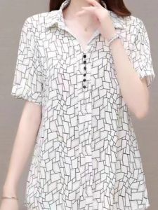 QIAOXIZI | Comfortable Stylish Summer Short Sleeve Shirt for Women
