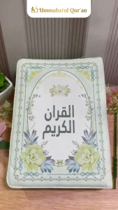 Al-Quran Waqaf Ukuran A5 Kaleb Pastel Hijau Bingkai Bulat Isi Blok Latin Terjemahan Perkata