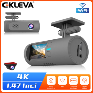 EKLEVA 4K Car Dash Cam DVR Recorder 2160P Auto Recorder APP Control Black Box WIth WIFI Voice 24h Parking Monitoring function car accessories