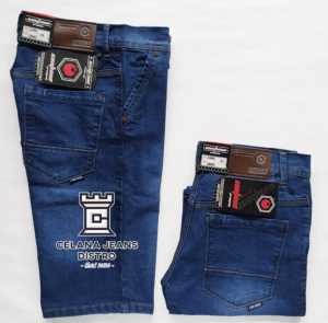 PROMO TERLARIS - COD - Celana Pendek Jeans Santai & Celana Pendek Pria Hitam Polos