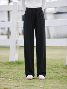XIANGYING | Slim Fit Flowing Wide Leg Trousers