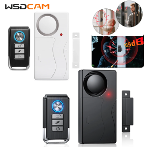 WSDCAM 105dB ประตูหน้าต่างไร้สาย Anti-Theft รีโมทคอนโทรลประตูและหน้าต่างเปิดปิด Security Alarms Sensor สัญญาณกันขโมย