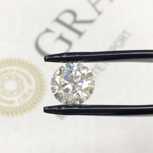 Round Moissanite Diamond Engagement Ring - D-Color VVS1 with 19mm - 22mm Stone - GIA Certified - 18K Gold Overlay - 1.00 Ct