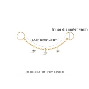 Forging Love | 18K Gold Lab Created Diamond Earrings