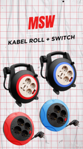 MYVO Kabel Roll 4 Lubang 6 Yard MSW-N52