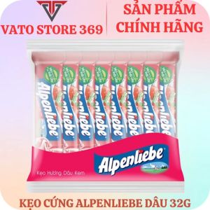 Kẹo cứng ALPENLIEBE hương dâu kem thỏi 32g