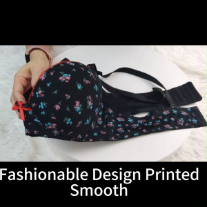Under-Wired Cotton Bra Floral Cp C/D #40-#46 Printing Bra 3/4 Coverage Women Lingerie Tutup / Baju Dalam Cantik Berdawai Bunga Corak Wanita #DEMI 199
