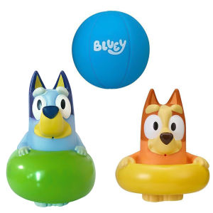 Bluey And Bingo Toys 3 Pcs/Set Anime Cartoon Figures Children Baby Bathing And Playing With Water Recreation Squirt Toy